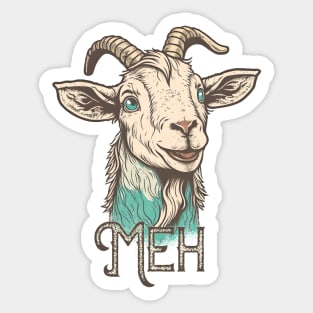 Meh Goat Funny Graphic Sticker